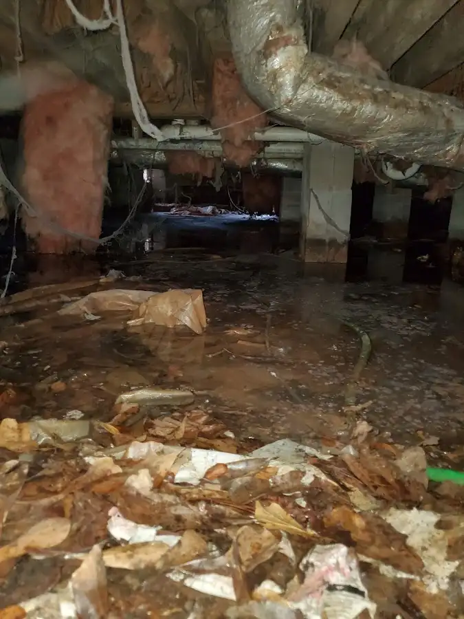 Crawl space flood assessment for Commercial Water Damage Restoration in Harborcreek